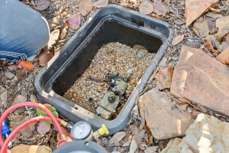 Backflow Installations equipment and field work for San Marcos, Texas