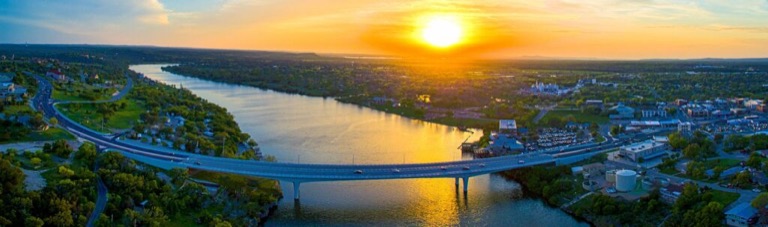 Bridge over Lake Marble Falls in Marble Falls, Texas